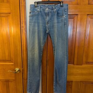 Men's AG Adriano Goldschmied The Tellis Fit 31x32 Light Blue Straight Jeans